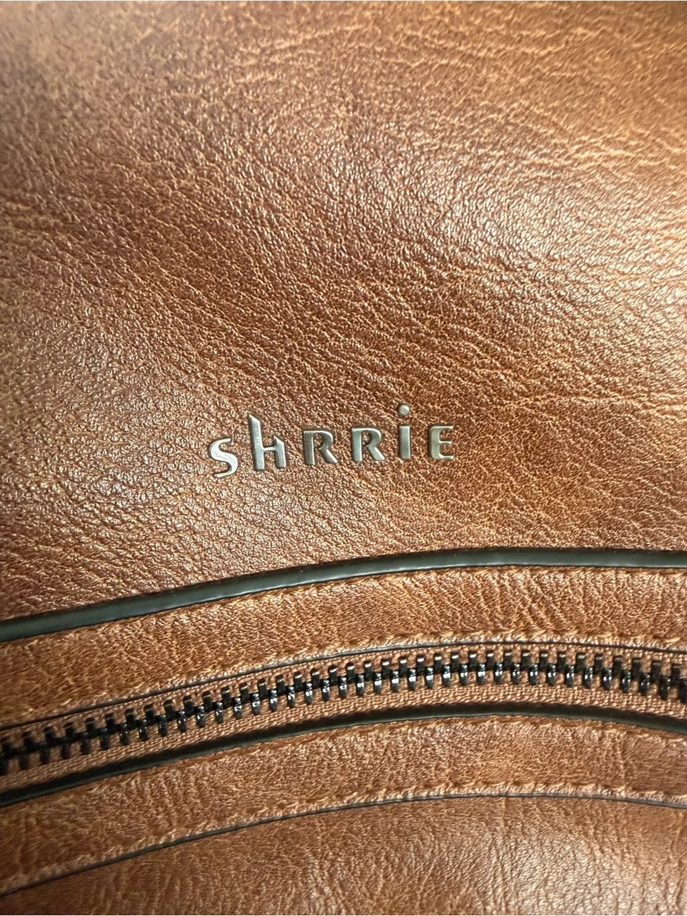 Shrrie Brown Faux Leather Convertible Backpack Purse Boho Woven Strap